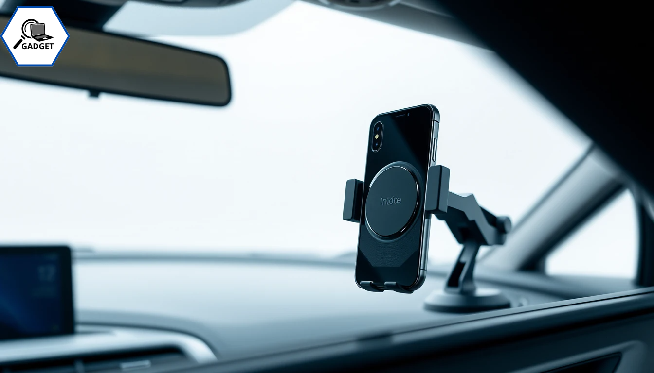 Stylish magnetic phone holder in a car