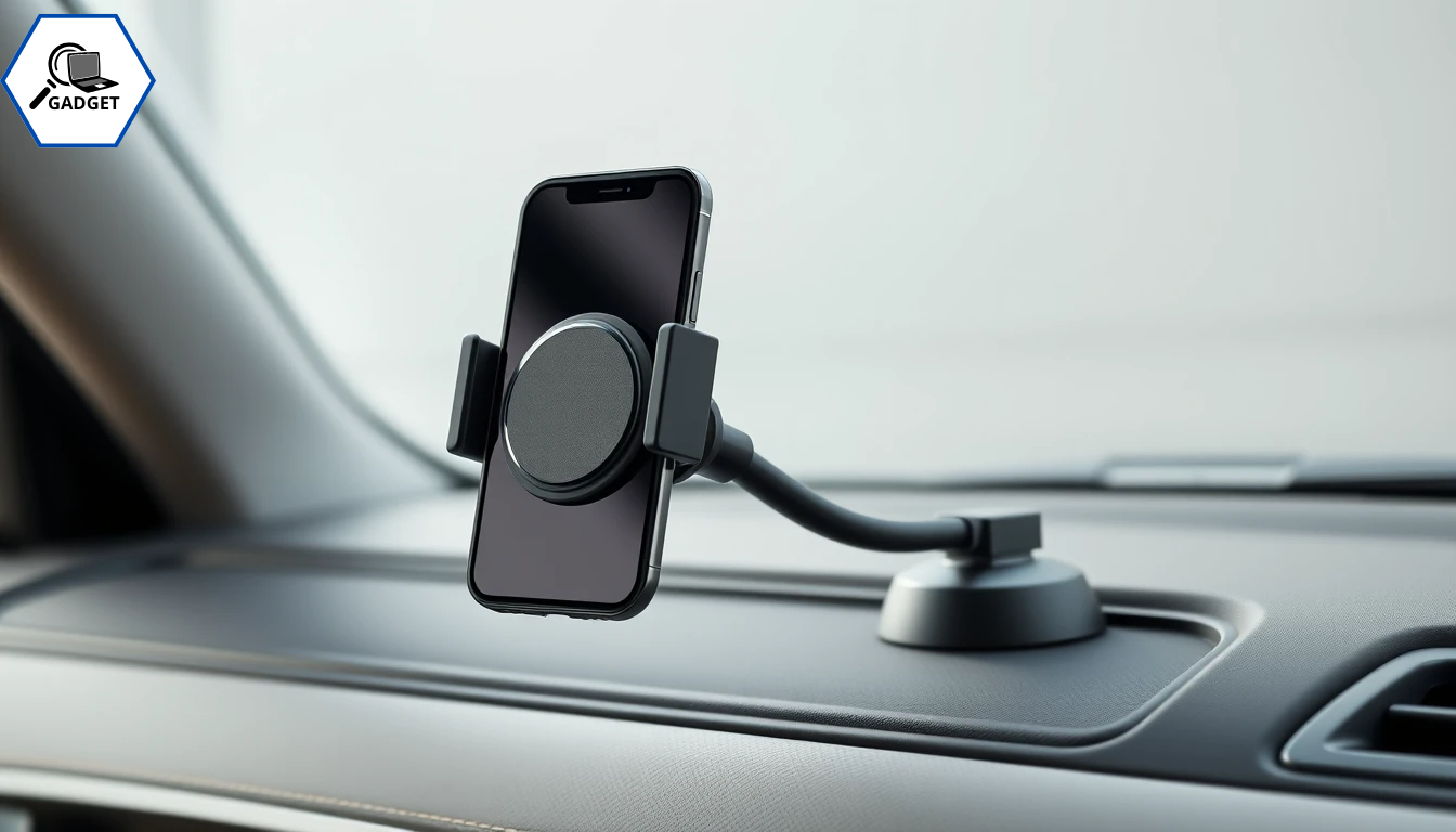 Eco-friendly magnetic phone holder in a car