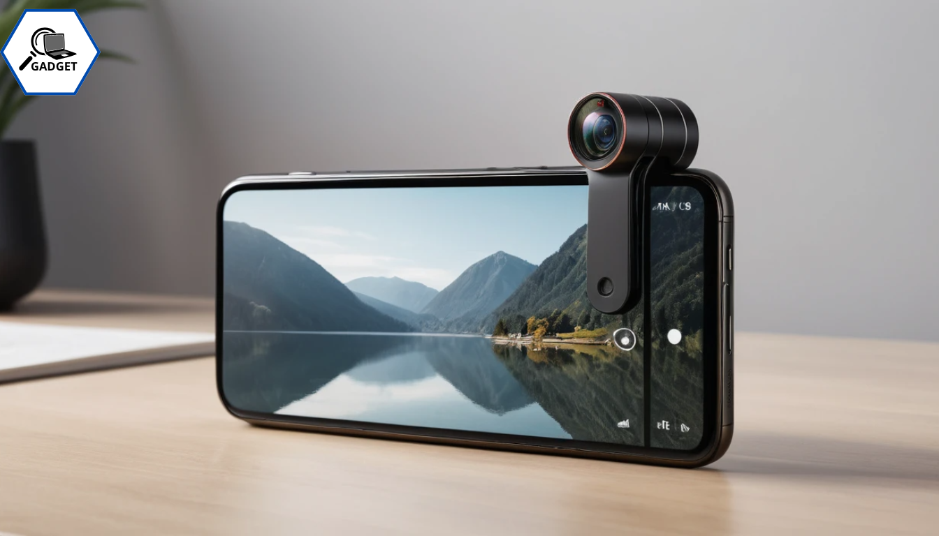 Smartphone with attachable camera lens