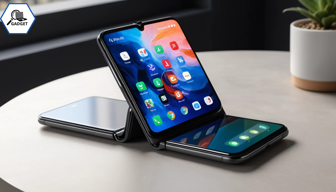 Foldable phone in action