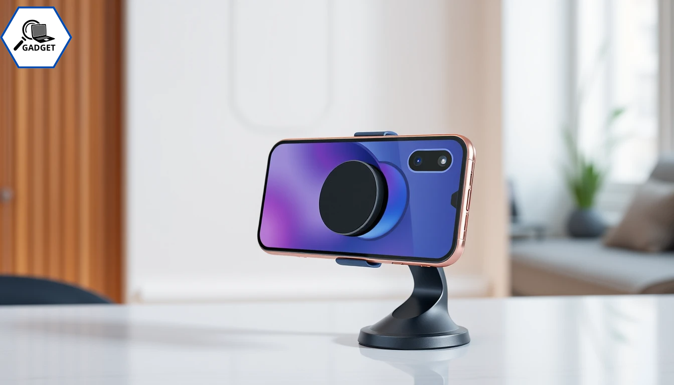 Magnetic phone holder supporting a large phone