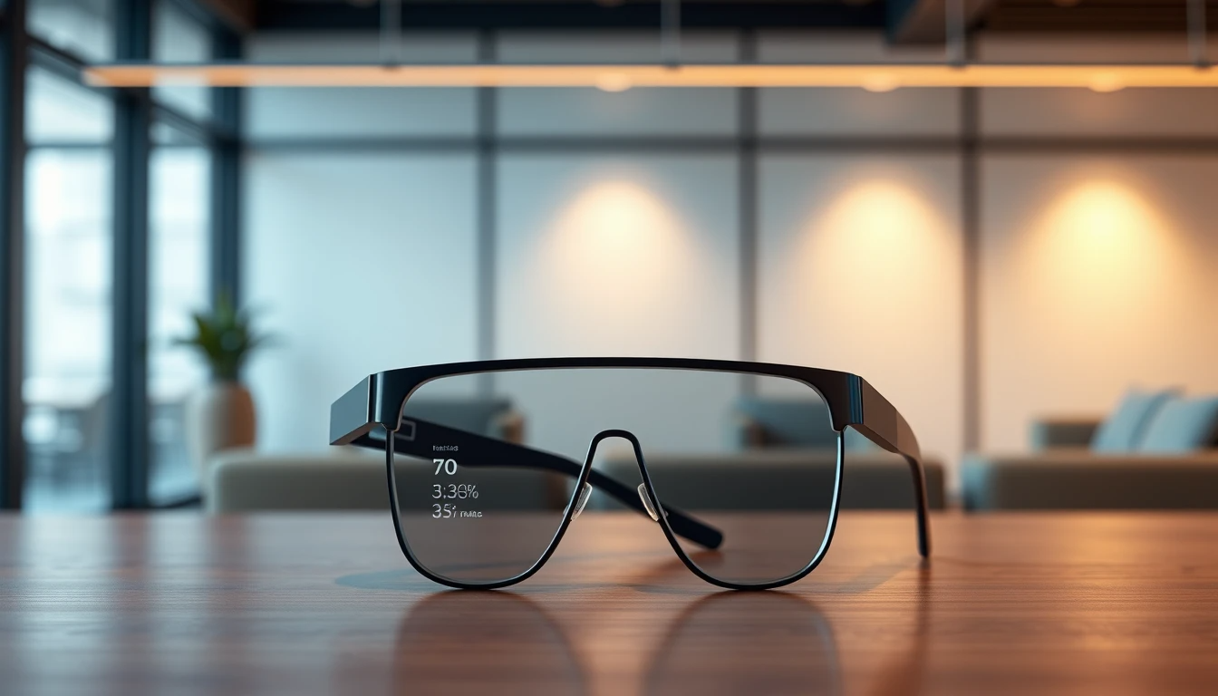 Smart glasses displaying information